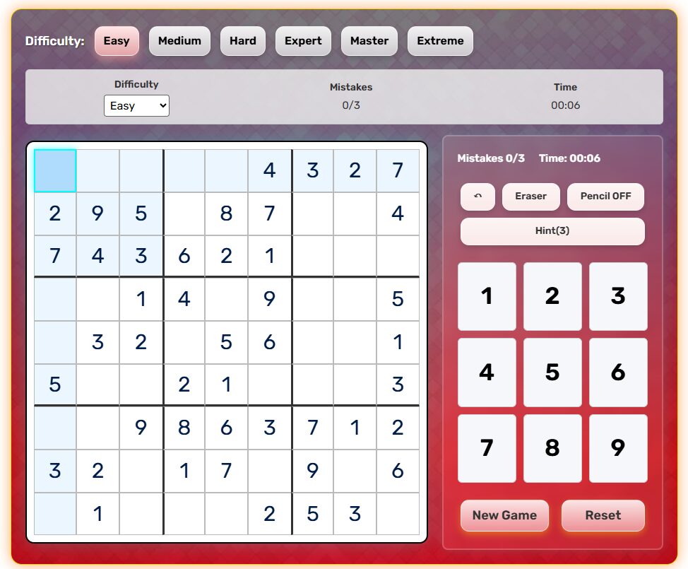 Free Sudoku Game Online For Seniors