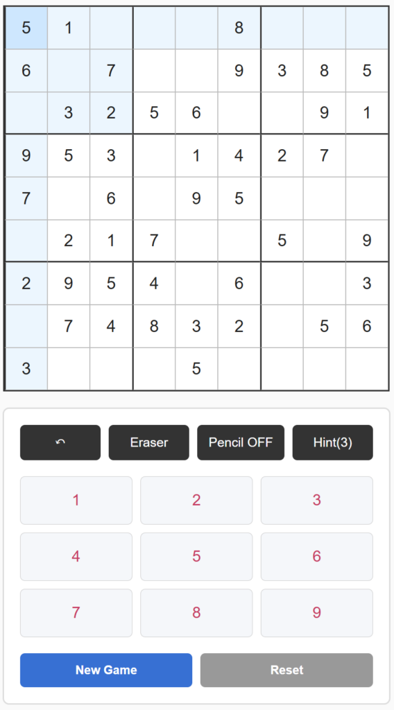 About us Free Online Sudoku Puzzle Games