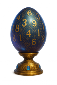 Shiny digital Golden Egg trophy symbolizing a full month of completed Sudoku puzzles.